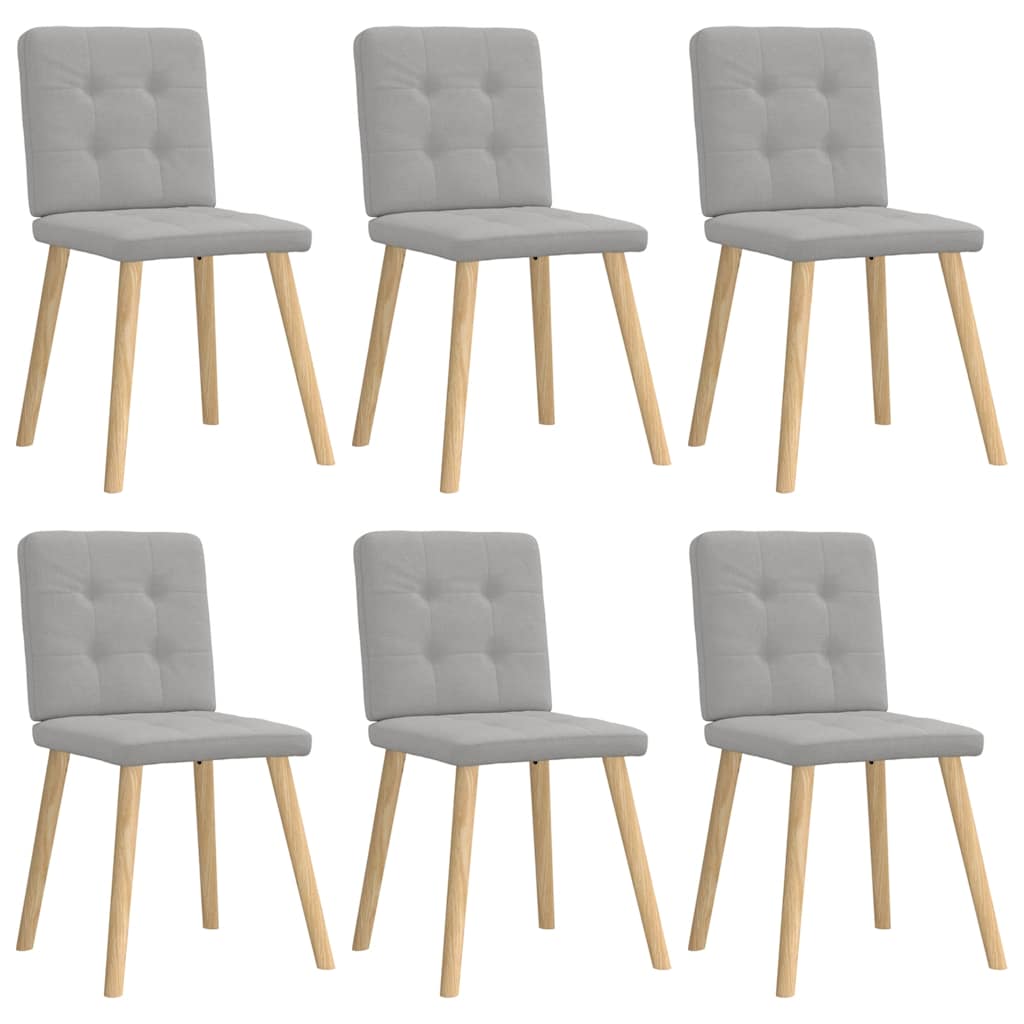 Καρέκλες τραπεζαρίας 6 τεμ Cloud Grey Fabric
