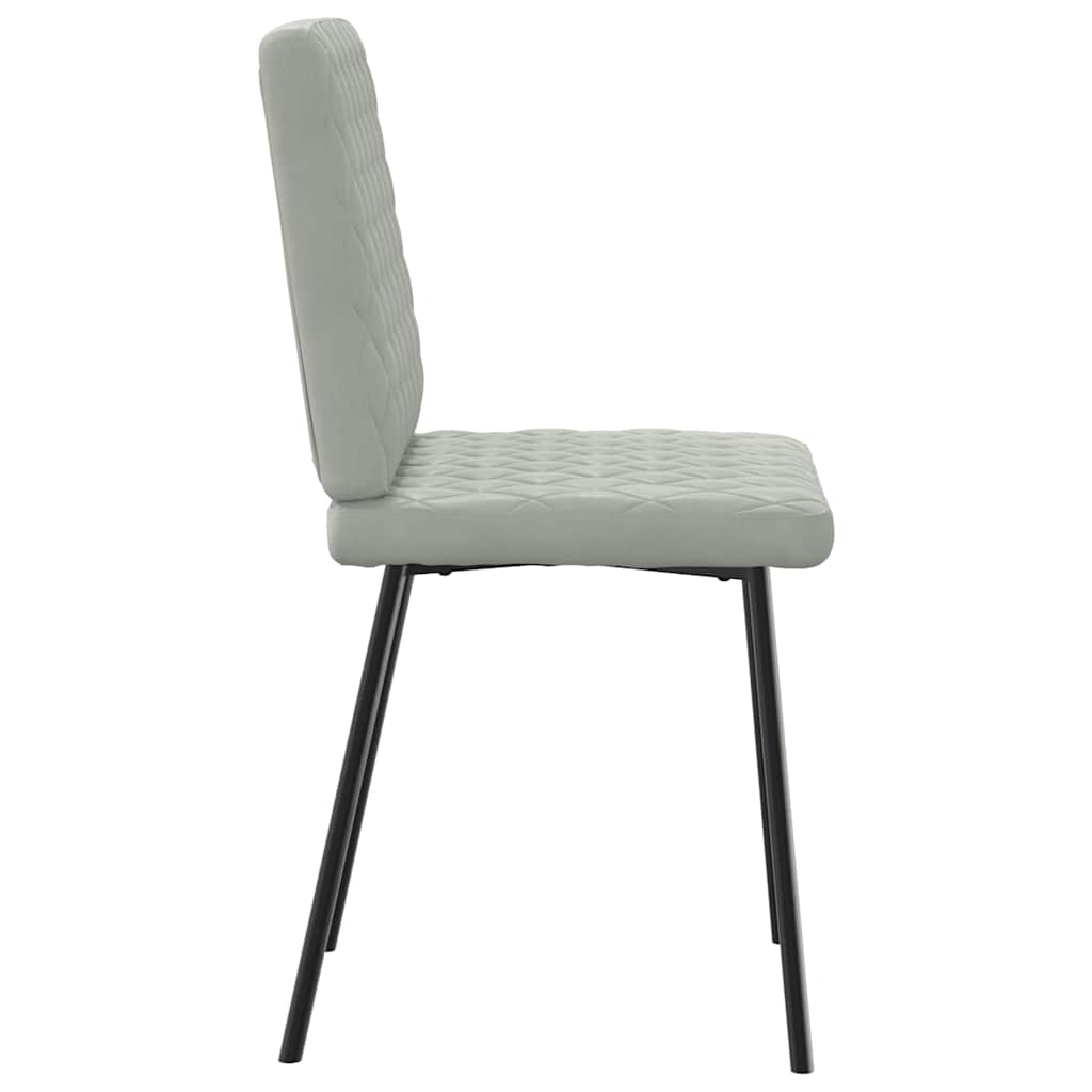 Καρέκλες Τραπεζαρίας 6 τεμ. Αν. Γκρι Βελούδινες