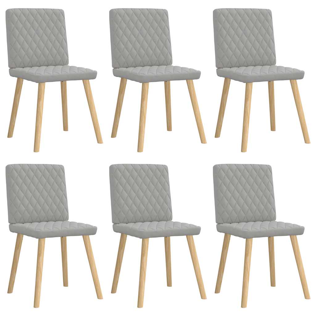 Καρέκλες τραπεζαρίας 6 τεμ Cloud Grey Fabric
