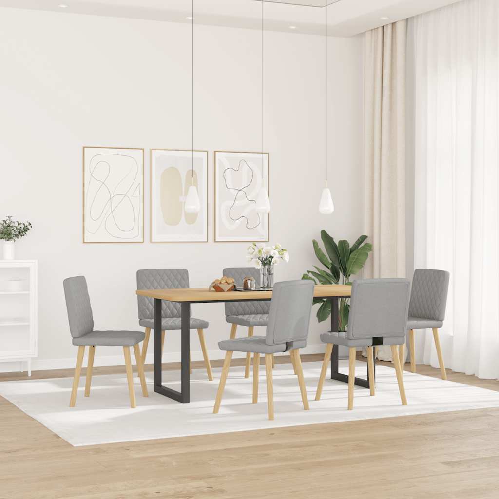 Καρέκλες τραπεζαρίας 6 τεμ Cloud Grey Fabric