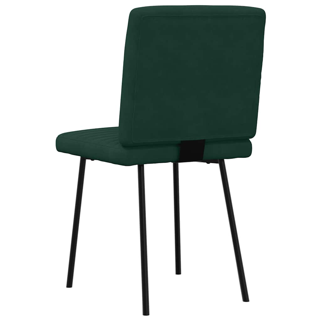 Καρέκλες Τραπεζαρίας 6 τεμ. Σκούρο Πράσινο Βελούδινες - Pakobazaar