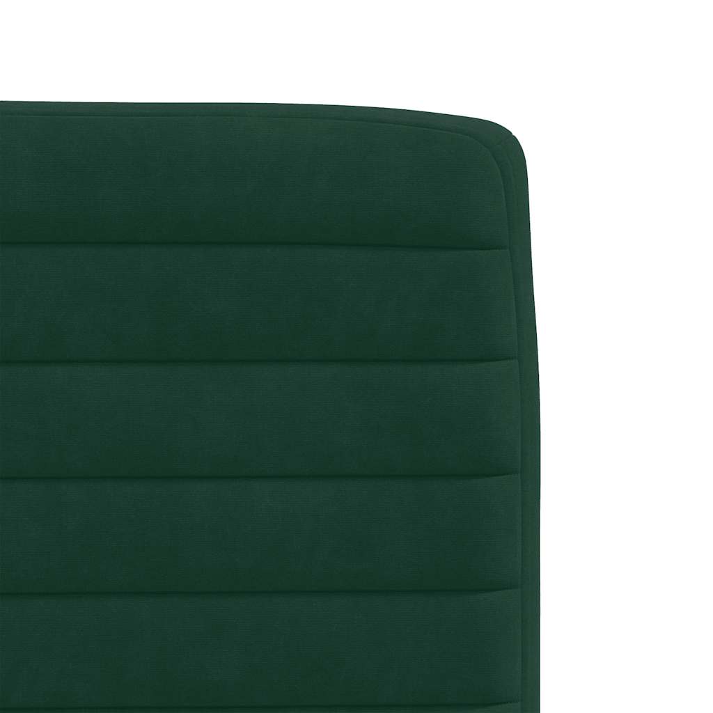 Καρέκλες Τραπεζαρίας 6 τεμ. Σκούρο Πράσινο Βελούδινες - Pakobazaar
