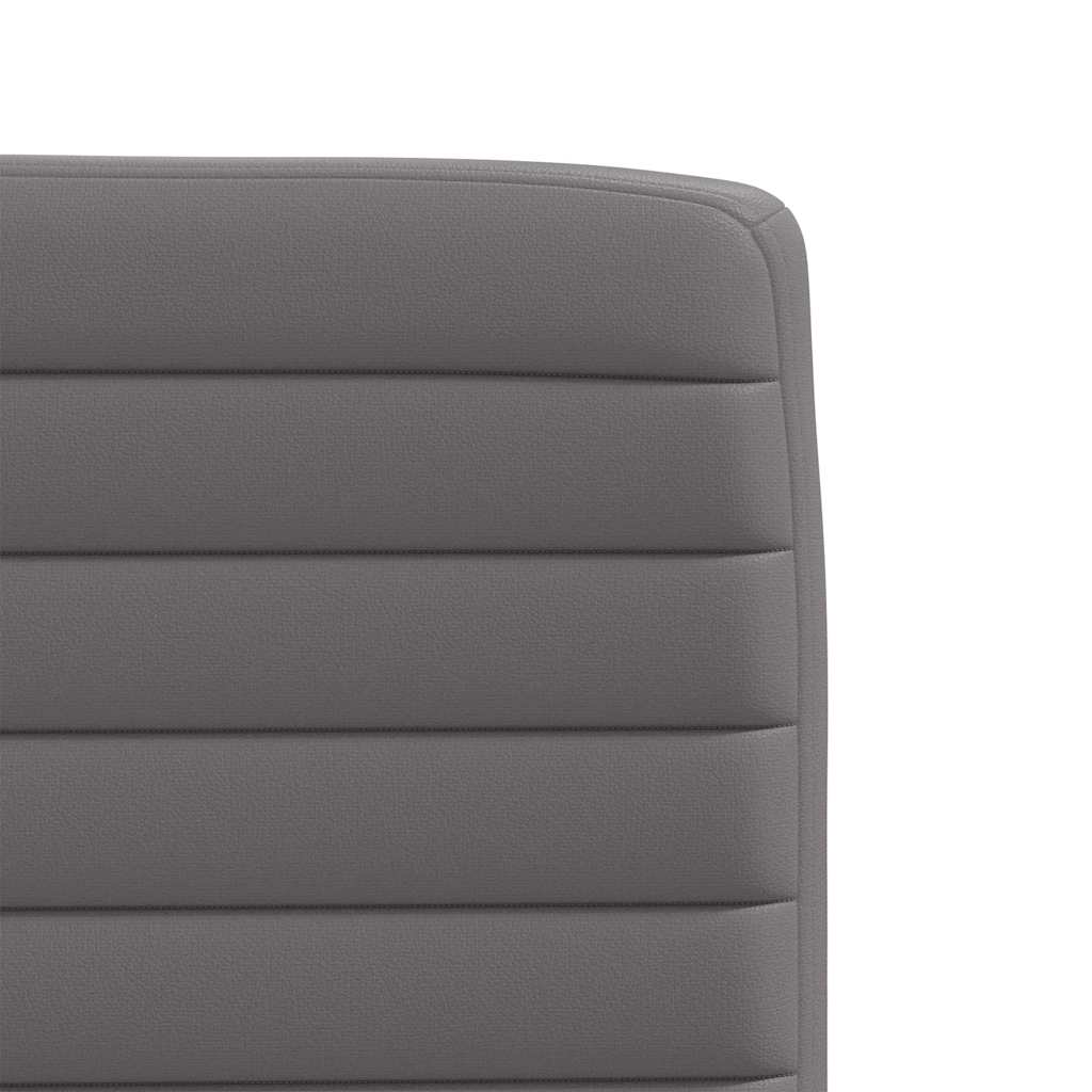 Καρέκλες Τραπεζαρίας 6 τεμ. Γκρι από Συνθετικό Δέρμα