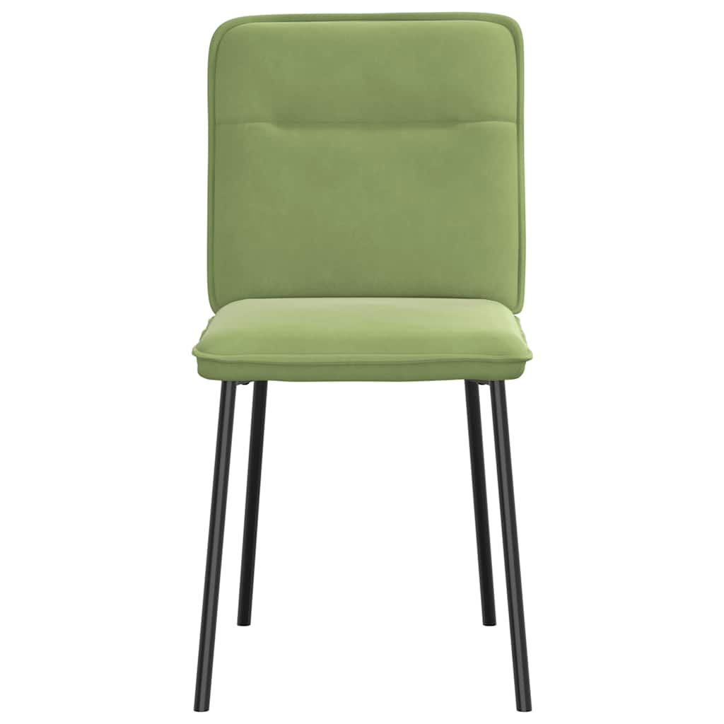 Καρέκλες Τραπεζαρίας 6 τεμ. Ανοιχτό Πράσινο Βελούδινες