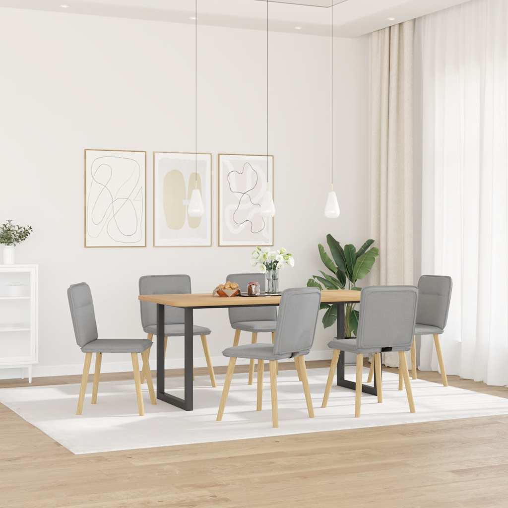 Καρέκλες τραπεζαρίας 6 τεμ Cloud Grey Fabric