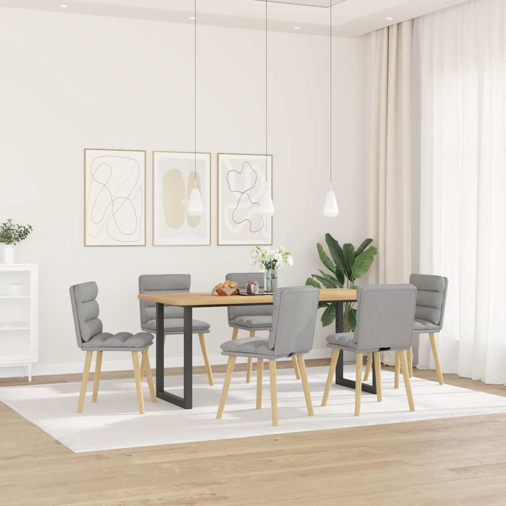 Καρέκλες τραπεζαρίας 6 τεμ Cloud Grey Fabric