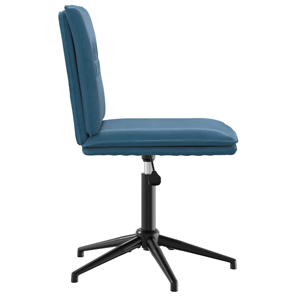 Καρέκλες Τραπεζαρίας 6 τεμ. Μπλε Βελούδινες