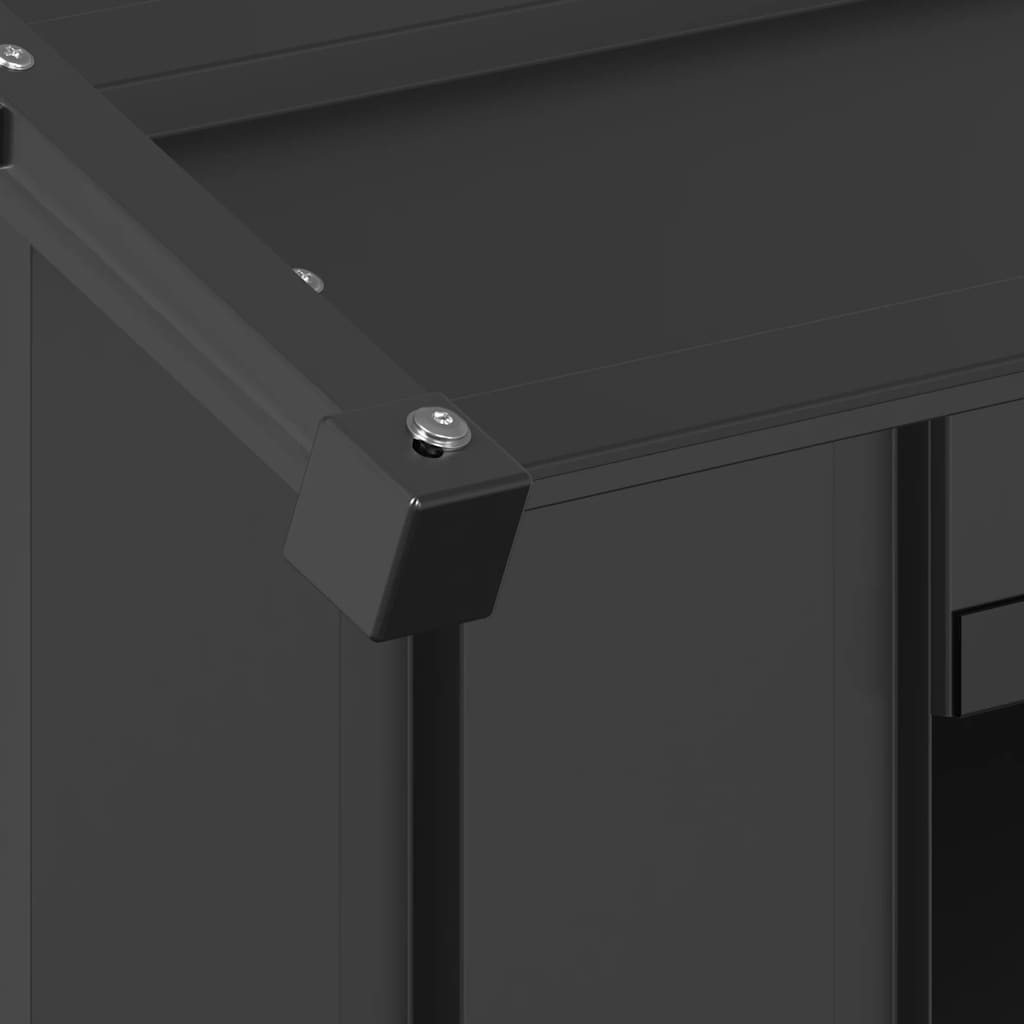 Σπιτάκι σκύλου με οροφή 85x107x81 cm Γαλβανισμένος χάλυβας - Pakobazaar