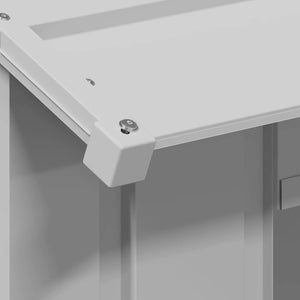 Σπιτάκι σκύλου με οροφή 85x107x81 cm Γαλβανισμένος χάλυβας - Pakobazaar