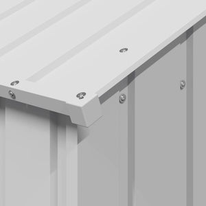 Σπιτάκι σκύλου με οροφή 114x202x101 cm Γαλβανισμένος χάλυβας - Pakobazaar