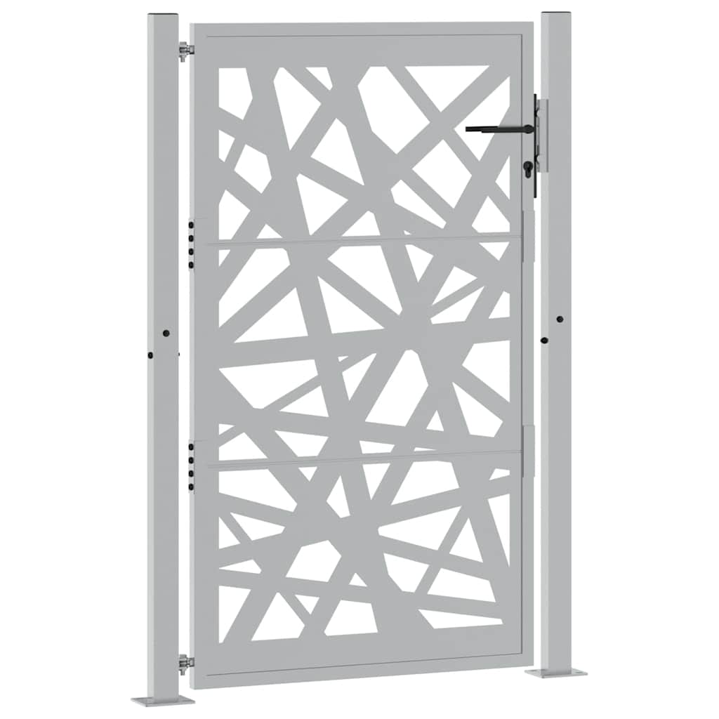 Πόρτα Κήπου 100x150 εκ. από Ατσάλι με Ανθεκτικό στις Καιρικές Συνθήκες Φωτισμού