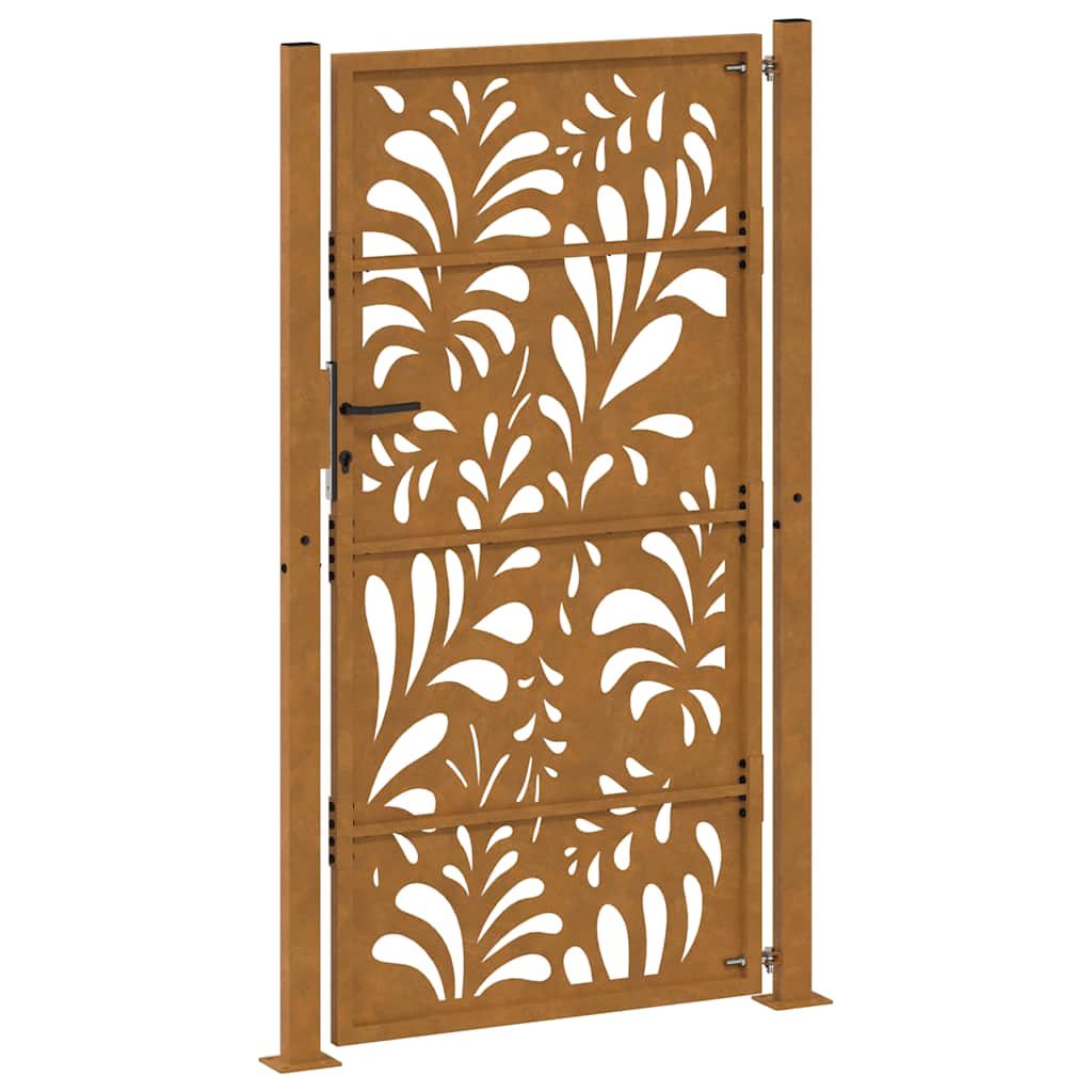 Πόρτα Κήπου με Κυματιστό Σχέδιο από Ατσάλι με Αντοχή στις Καιρικές Συνθήκες 100x200 εκ.