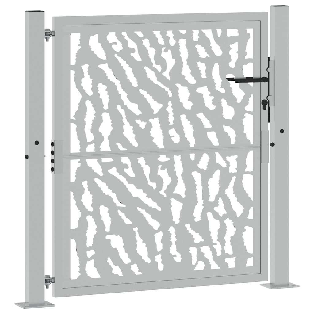 Πόρτα Κήπου με Σχέδιο από Ατσάλι με Αντιστατική Ιχνοστοιχία 100x100 εκ.