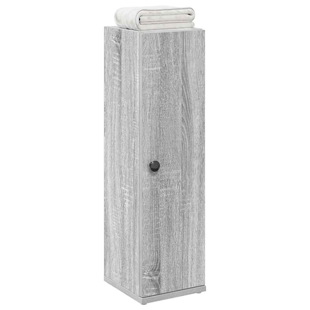 Ντουλάπι μπάνιου με θήκη για ρολό Γκρι Sonoma 20,5x22x72 εκ. - Pakobazaar