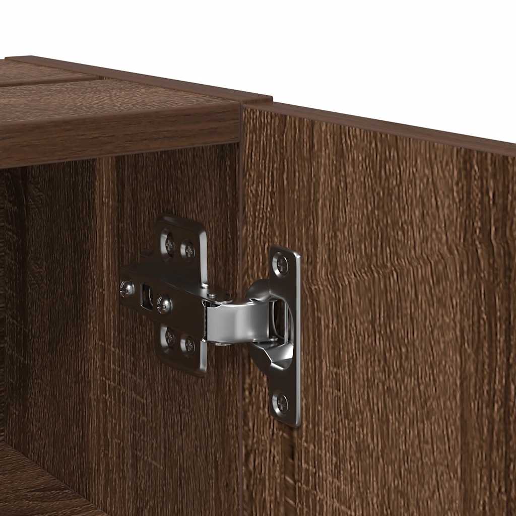 Ντουλάπι μπάνιου με θήκη για ρολό Καφέ Δρυς 20,5x22x72 εκ.