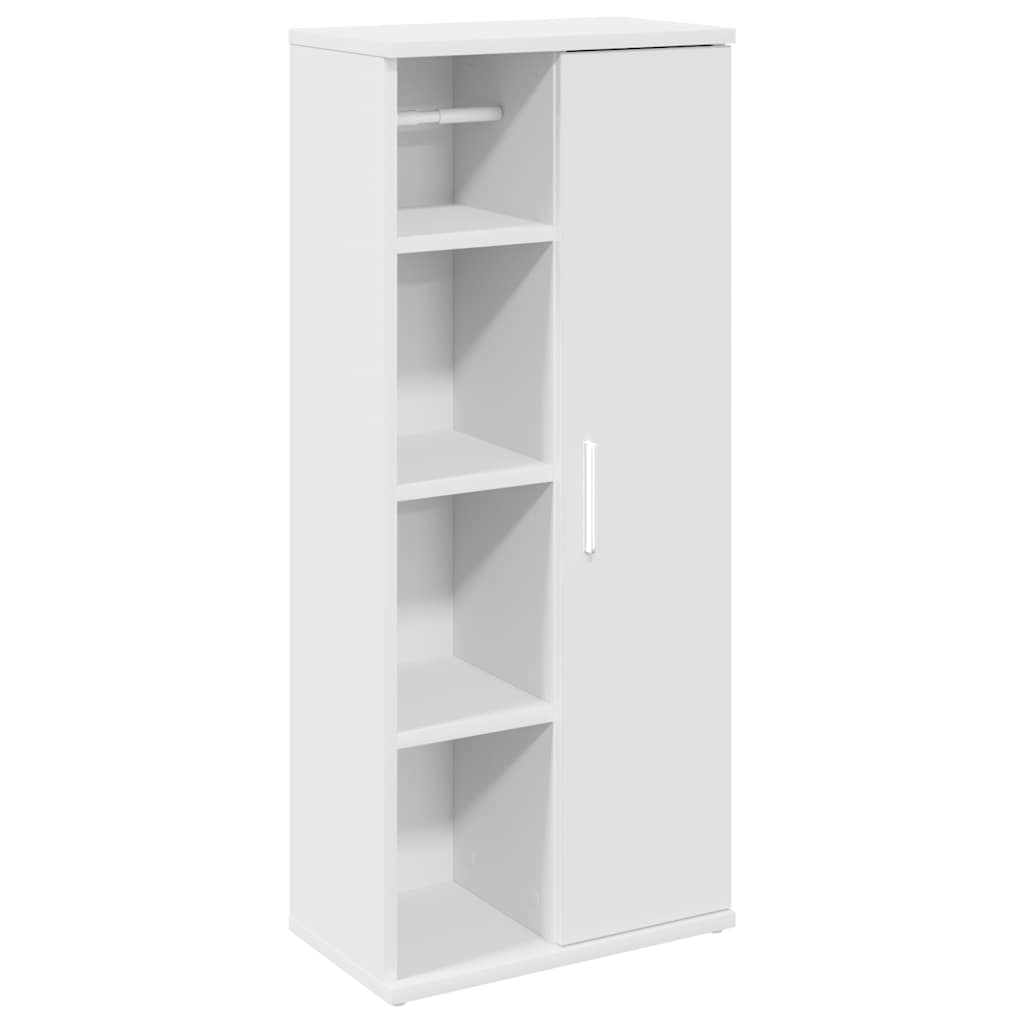 Ντουλάπι μπάνιου με θήκη για ρολά Λευκό 39x22x90 cm - Pakobazaar
