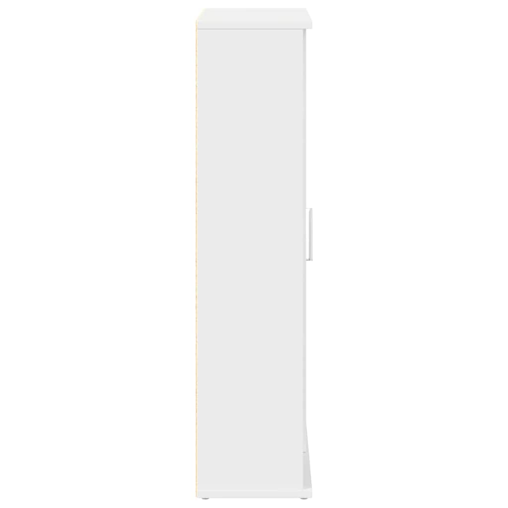 Ντουλάπι μπάνιου με θήκη για ρολά Λευκό 39x22x90 cm - Pakobazaar