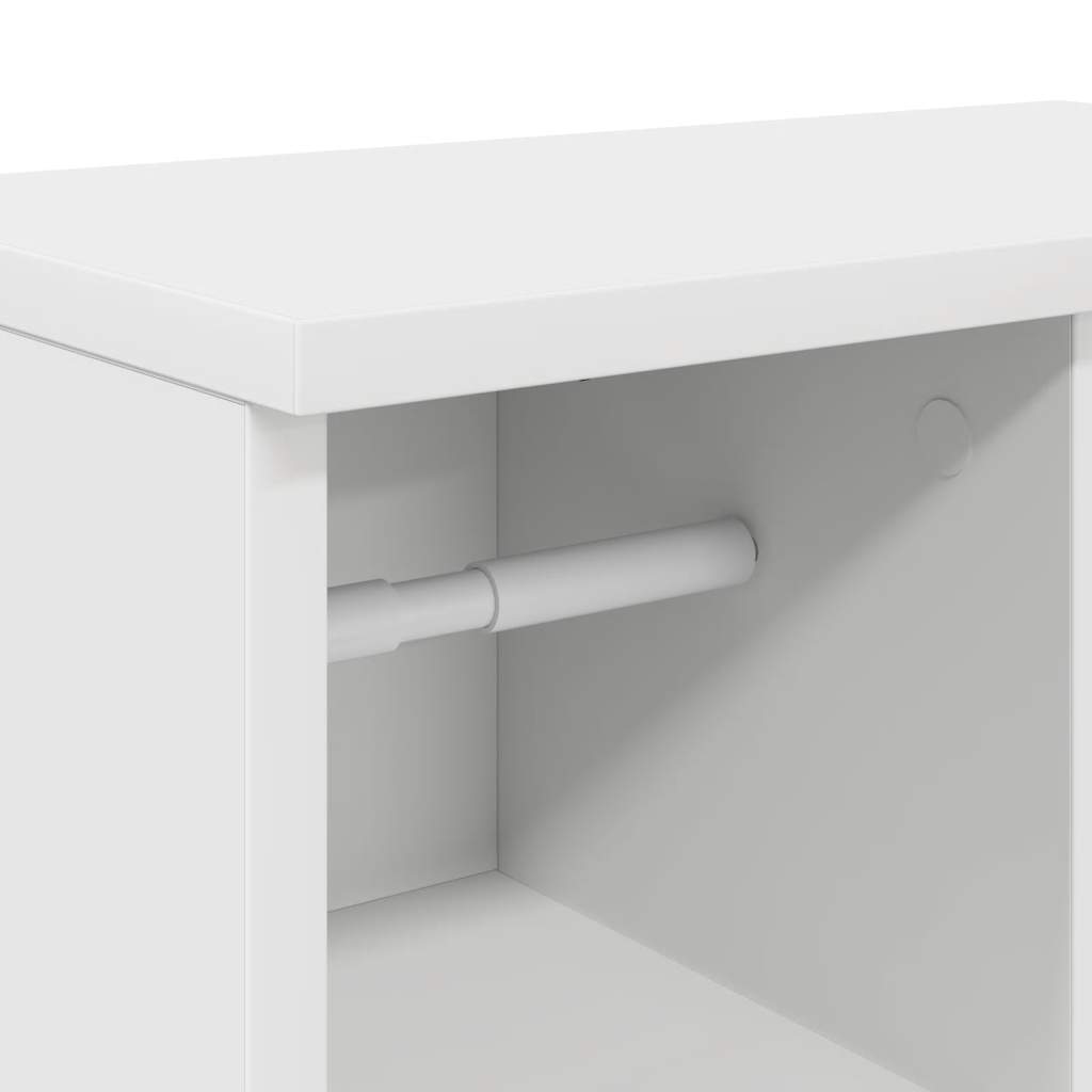Ντουλάπι μπάνιου με θήκη για ρολά Λευκό 39x22x90 cm - Pakobazaar