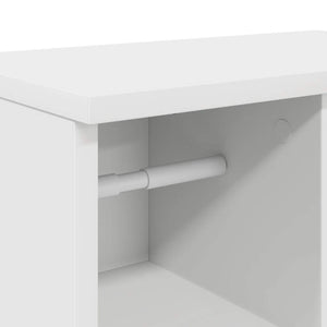 Ντουλάπι μπάνιου με θήκη για ρολά Λευκό 39x22x90 cm - Pakobazaar