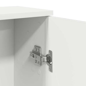 Ντουλάπι μπάνιου με θήκη για ρολά Λευκό 39x22x90 cm - Pakobazaar