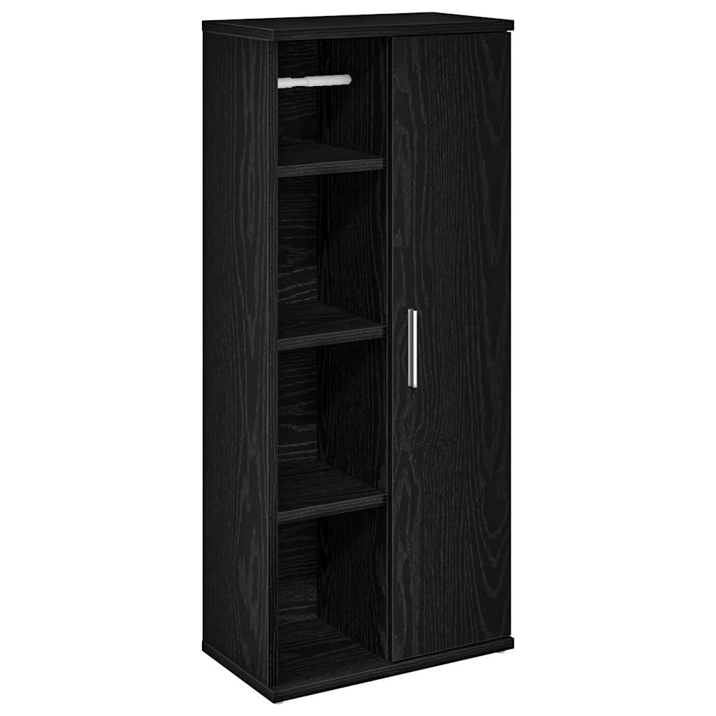 Ντουλάπι μπάνιου με θήκη για ρολά Μαύρο 39x22x90 cm - Pakobazaar