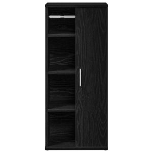 Ντουλάπι μπάνιου με θήκη για ρολά Μαύρο 39x22x90 cm - Pakobazaar