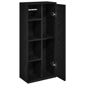 Ντουλάπι μπάνιου με θήκη για ρολά Μαύρο 39x22x90 cm - Pakobazaar