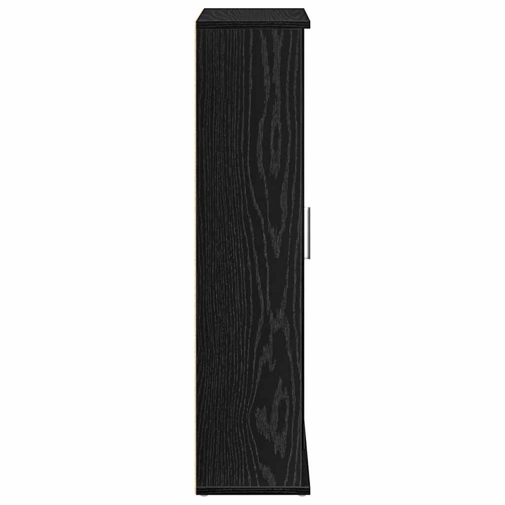 Ντουλάπι μπάνιου με θήκη για ρολά Μαύρο 39x22x90 cm - Pakobazaar
