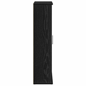 Ντουλάπι μπάνιου με θήκη για ρολά Μαύρο 39x22x90 cm - Pakobazaar