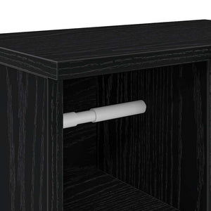 Ντουλάπι μπάνιου με θήκη για ρολά Μαύρο 39x22x90 cm - Pakobazaar