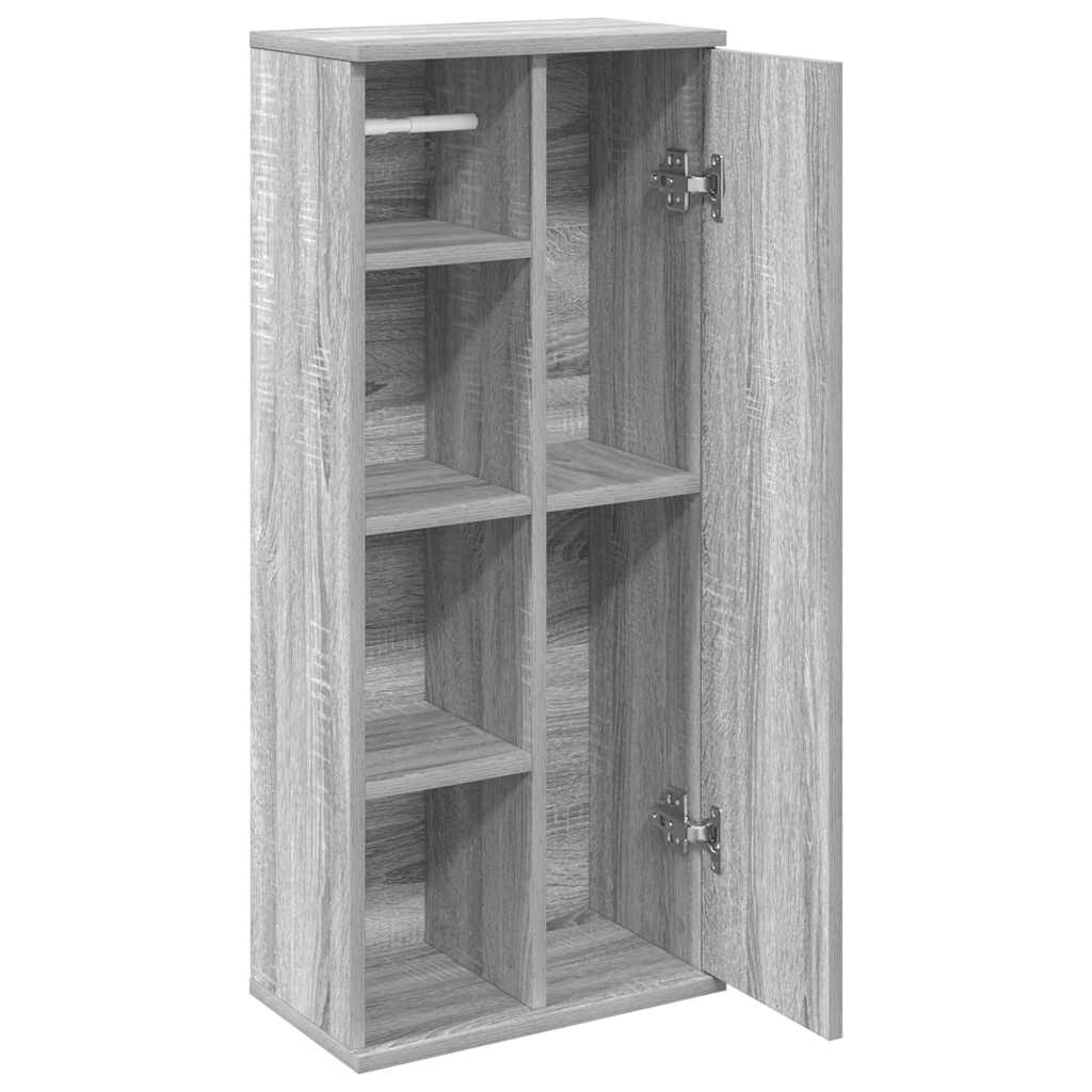 Ντουλάπι μπάνιου με θήκη για ρολό Γκρι Sonoma 39x22x90 εκ. - Pakobazaar