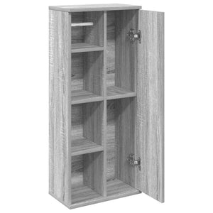 Ντουλάπι μπάνιου με θήκη για ρολό Γκρι Sonoma 39x22x90 εκ. - Pakobazaar
