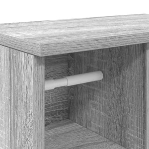 Ντουλάπι μπάνιου με θήκη για ρολό Γκρι Sonoma 39x22x90 εκ. - Pakobazaar