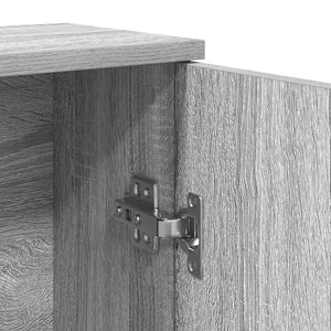 Ντουλάπι μπάνιου με θήκη για ρολό Γκρι Sonoma 39x22x90 εκ. - Pakobazaar