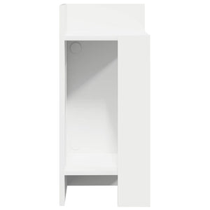 Τραπεζάκι με ράφι λευκό 25,5x27x60 cm