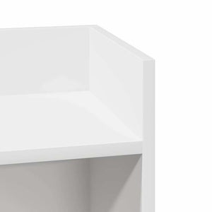 Τραπεζάκι με ράφι λευκό 25,5x27x60 cm