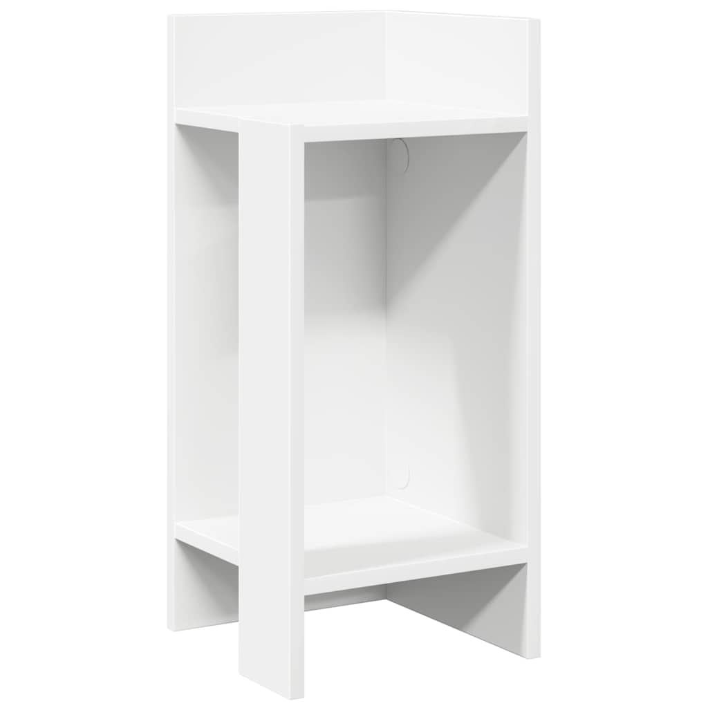 Πλαϊνά Τραπεζάκια 2 τμχ με ράφι Λευκό 25,5x27x60 cm