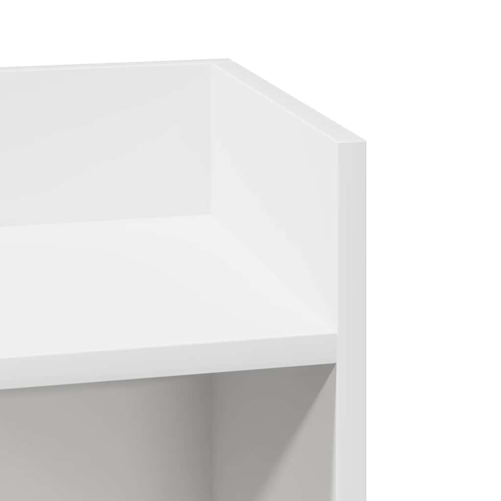 Πλαϊνά Τραπεζάκια 2 τμχ με ράφι Λευκό 25,5x27x60 cm
