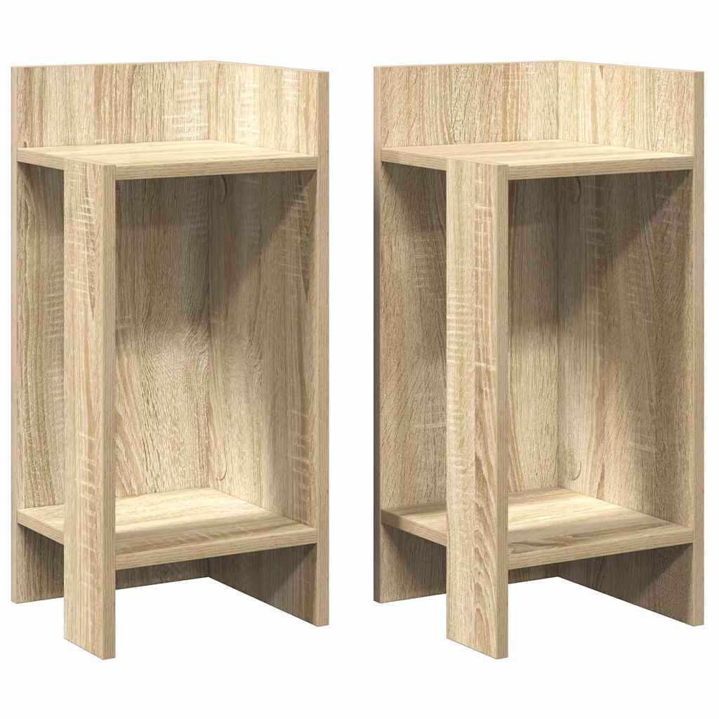 Τραπεζάκια 2 τεμ. με ράφι Sonoma Δρυς 25,5x27x60 εκ.