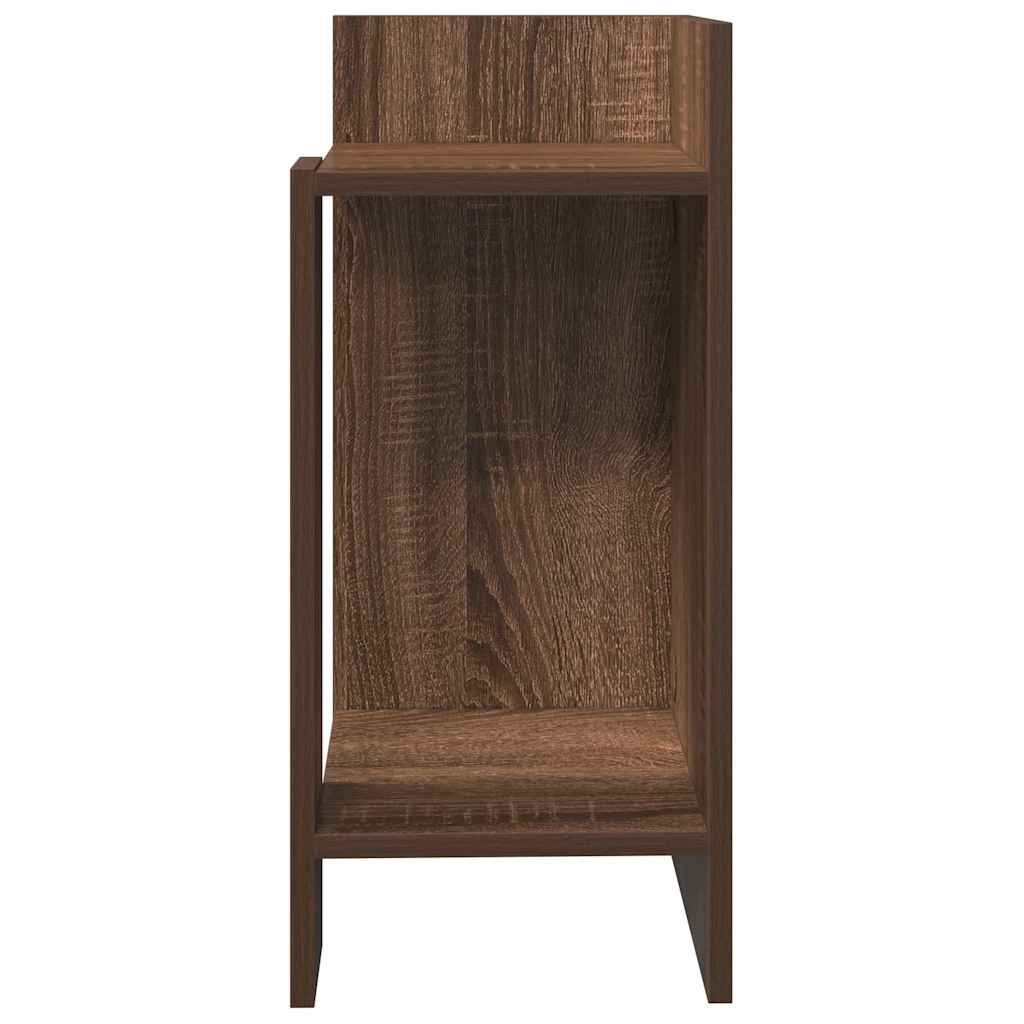 Τραπεζάκια 2 τεμ. με ράφι Καφέ Δρυς 25,5x27x60 εκ.