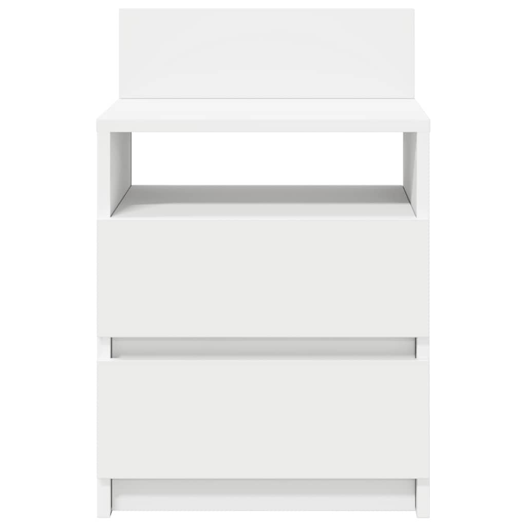 Κομοδίνα 2 τεμ. με 2 Συρτάρια Λευκά 40x33x60 εκ. - Pakobazaar