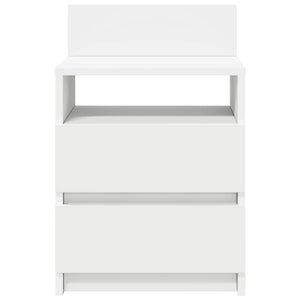 Κομοδίνα 2 τεμ. με 2 Συρτάρια Λευκά 40x33x60 εκ. - Pakobazaar