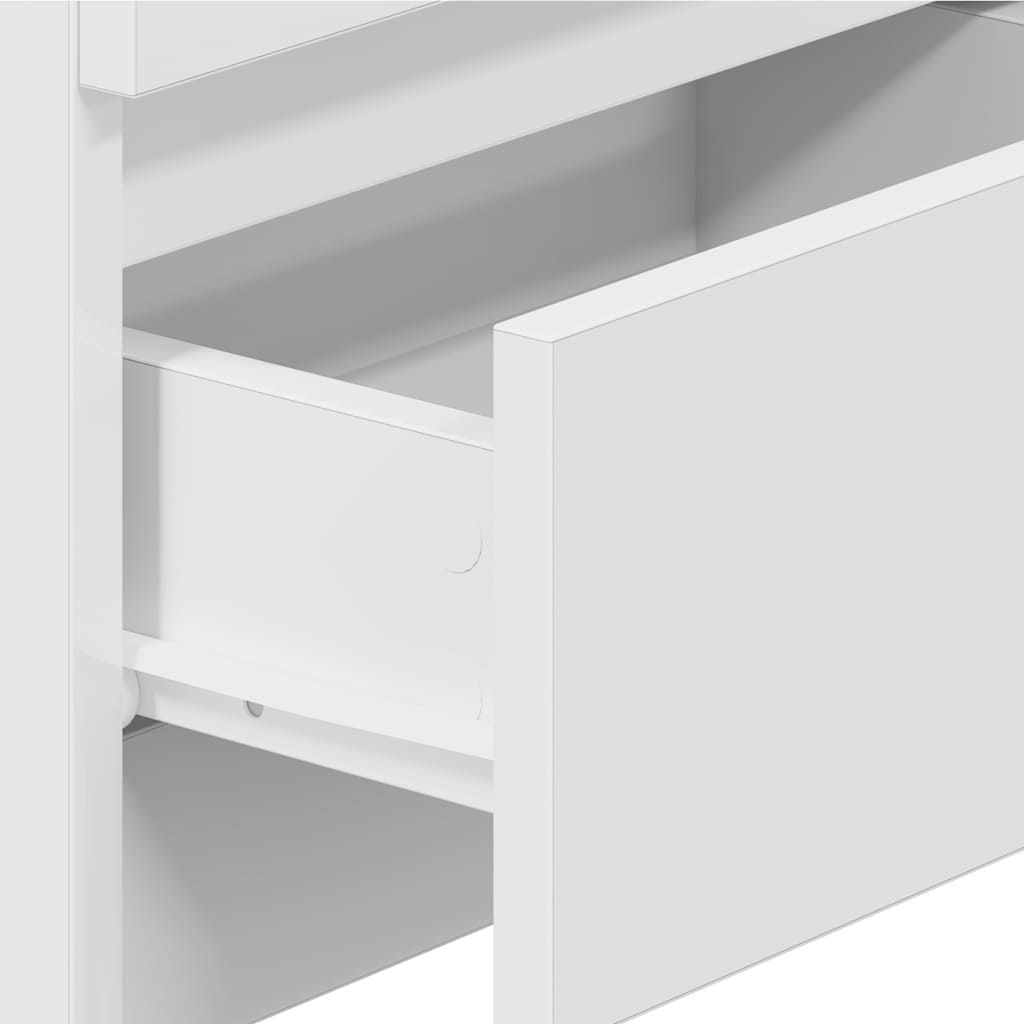 Κομοδίνα 2 τεμ. με 2 Συρτάρια Λευκά 40x33x60 εκ. - Pakobazaar