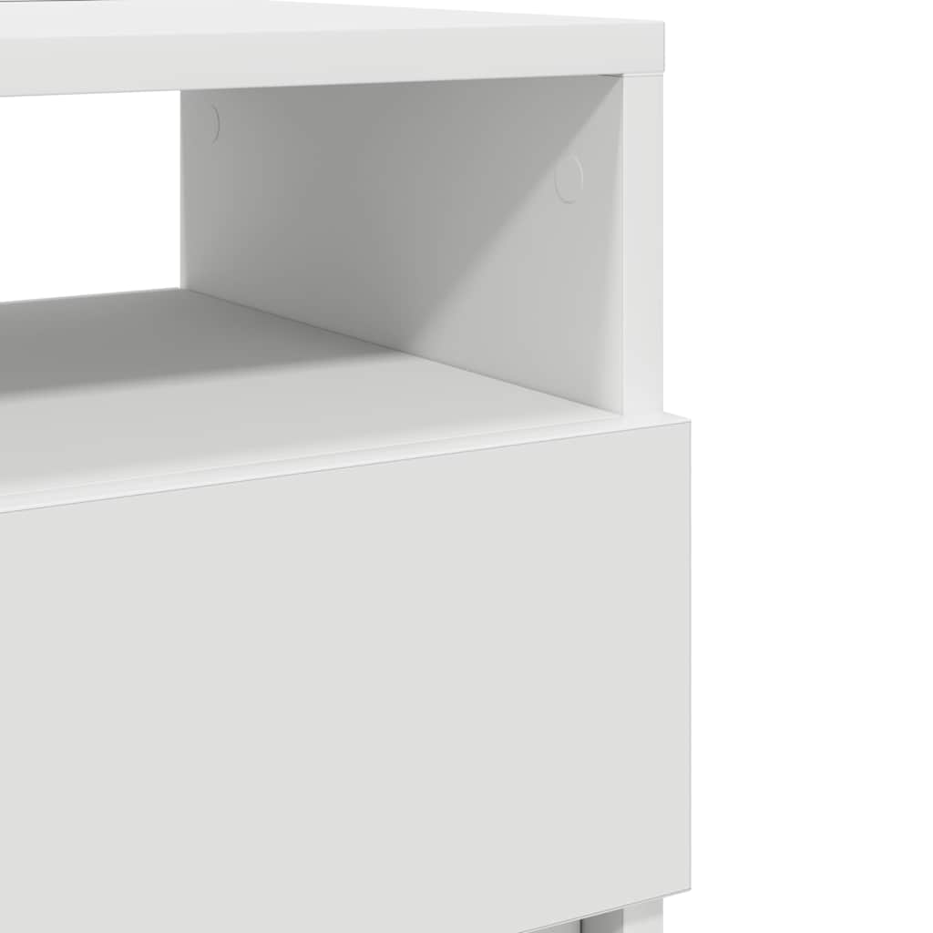 Κομοδίνα 2 τεμ. με 2 Συρτάρια Λευκά 40x33x60 εκ. - Pakobazaar