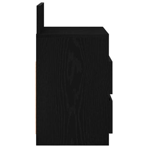 Κομοδίνο με 2 Συρτάρια Μαύρο 40x33x60 εκ. - Pakobazaar