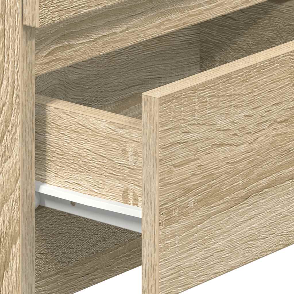 Κομοδίνα 2 τεμ. με 2 Συρτάρια, Χρώμα Sonoma Δρυς 40x33x60 εκ. - Pakobazaar