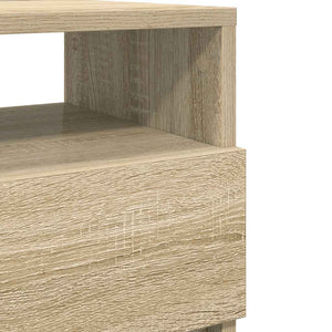 Κομοδίνα 2 τεμ. με 2 Συρτάρια, Χρώμα Sonoma Δρυς 40x33x60 εκ. - Pakobazaar