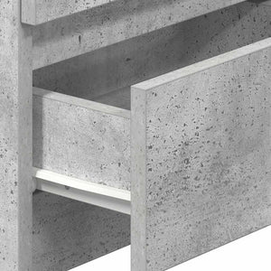 Κομοδίνο με 2 Συρτάρια Γκρι Σκυρόδεμα 40x33x60 εκ. - Pakobazaar