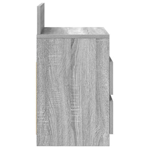 Κομοδίνα 2 τεμ. με 2 Συρτάρια Γκρι Sonoma 40x33x60 εκ. - Pakobazaar