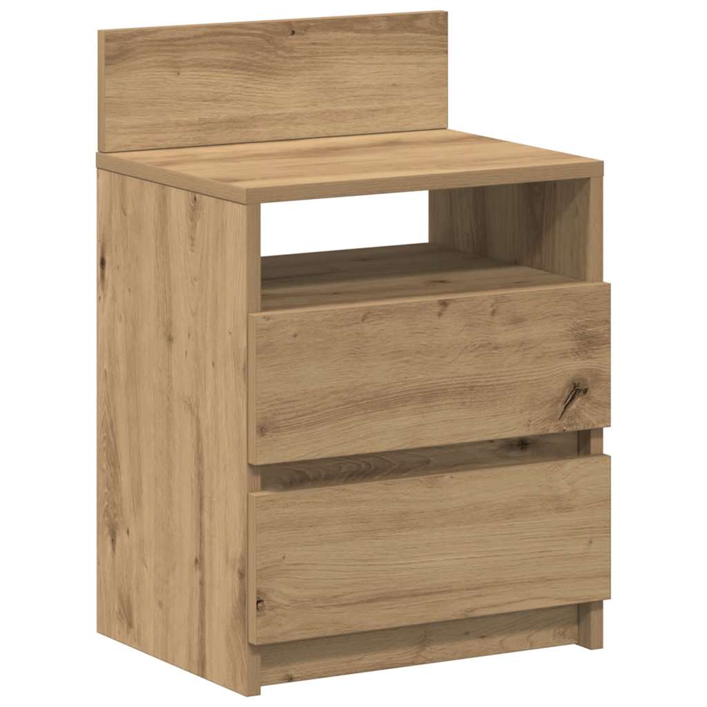 Κομοδίνο με 2 συρτάρια Αρτισιανή Δρυς 40x33x60 εκ.